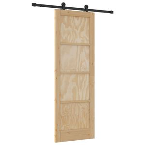 vidaXL Cs&uacute;sz&oacute; ajt&oacute; ORKDAL 73,5 x 211 cm T&ouml;m&ouml;r Fenyőfa Term&eacute;szetes