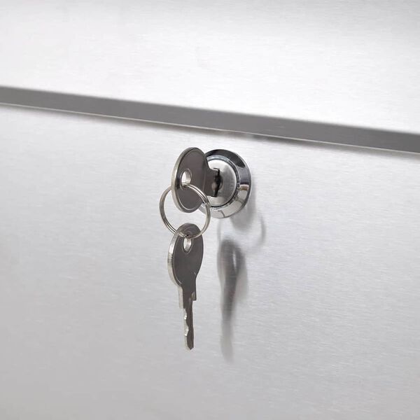 vidaXL rozsdamentes ac&eacute;l dupla postal&aacute;da &aacute;llv&aacute;nyon