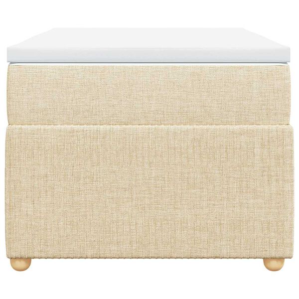 vidaXL kr&eacute;msz&iacute;nű sz&ouml;vet rug&oacute;s &aacute;gy matraccal 80 x 200 cm