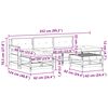 vidaXL Kerti lounge szett 6 pcs Viaszbarna T&ouml;m&ouml;r fenyő
