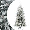 vidaXL Műkar&aacute;csonyfa g&ouml;mbbel 120 cm 150 LED Meleg feh&eacute;r PE &eacute;s PVC