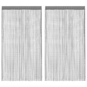 vidaXL 2 db antracit sz&iacute;nű zsin&oacute;ros f&uuml;gg&ouml;ny 140 x 250 cm