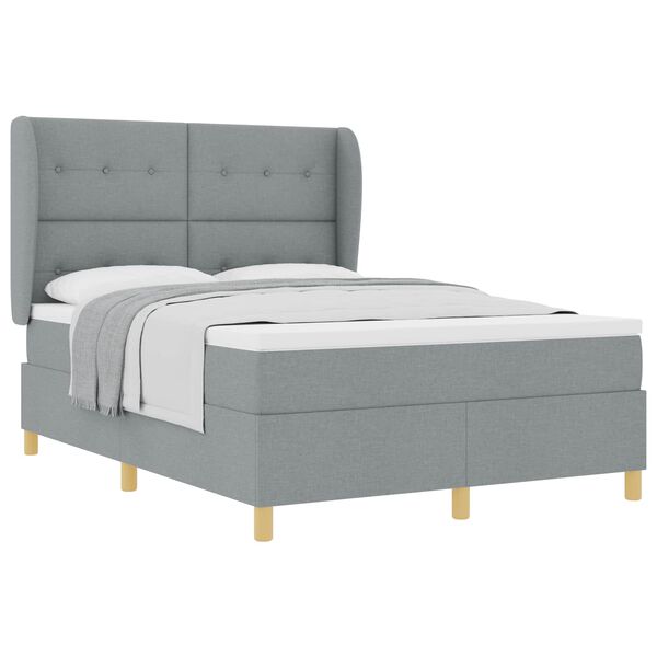vidaXL Boxspring &aacute;gy matraccal S&ouml;t&eacute;tsz&uuml;rke 90x190 cm Sz&ouml;vet sz&ouml;vet