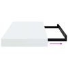 vidaXL 2 db magasf&eacute;nyű feh&eacute;r MDF lebegő fali polc 50 x 23 x 3,8 cm