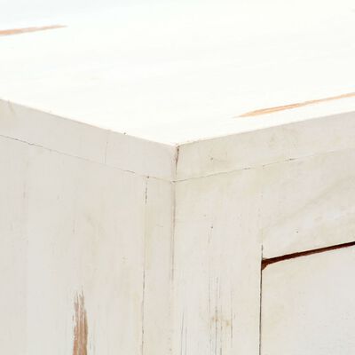 vidaXL fehér tömör akácfa fiókos szekrény 58 x 30 x 75 cm
