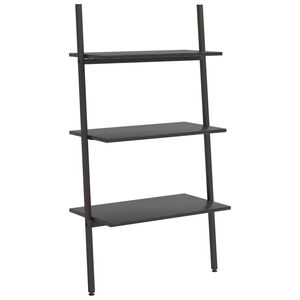 vidaXL 3 szintes fekete l&eacute;trapolc 64 x 34 x 116 cm