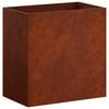 vidaXL Kerti cser&eacute;p Rozsd&aacute;s 50 x 30 x 40 cm Időj&aacute;r&aacute;s&aacute;ll&oacute; Ac&eacute;l
