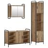 vidaXL F&uuml;rdőszobai Szekr&eacute;ny Szett 3 db K&eacute;zműves T&ouml;lgy 40 x 36 x 181 cm