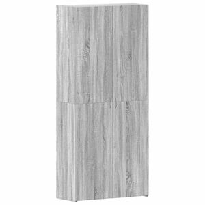 vidaXL Cipőszekr&eacute;ny 80 x 35.5 x 180 cm Szerelt Fa Sz&uuml;rke