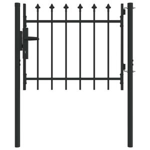 vidaXL Ker&iacute;t&eacute;s kapu BOXTEL 103 x 124,5 cm Porsz&oacute;rt ac&eacute;l Sz&uuml;rke