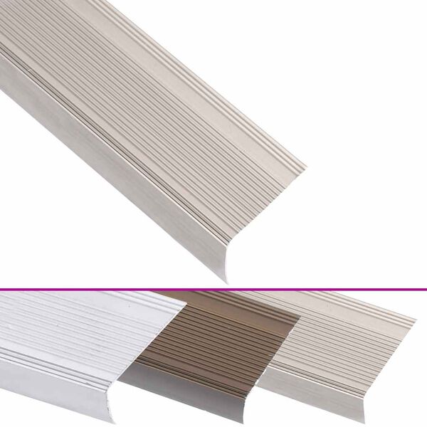 vidaXL 5 db pezsgősz&iacute;nű L-alak&uacute; alum&iacute;nium l&eacute;pcső&eacute;lv&eacute;dő 90 cm