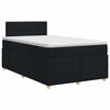 vidaXL Boxspring &aacute;gy matraccal Fekete 120 x 190 cm Sz&ouml;vet