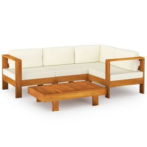 vidaXL 5 r&eacute;szes ak&aacute;cfa kerti pihenőgarnit&uacute;ra p&aacute;rn&aacute;kkal 100 x 60 cm