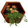 vidaXL 2 db rozsda sz&iacute;nű corten ac&eacute;l fali n&ouml;v&eacute;nytart&oacute; 46 x 10 x 40 cm