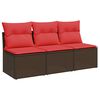 vidaXL | Kerti kanap&eacute; | p&aacute;rn&aacute;val Barna 165 x 62 x 69 cm Poli rattan