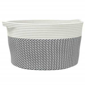 vidaXL sz&uuml;rke &eacute;s feh&eacute;r pamut t&aacute;rol&oacute;kos&aacute;r &Oslash;40 x 25 cm
