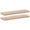 vidaXL 2 db szerelt fa f&uuml;ggőpolc 80 x 23,5 x 4 cm