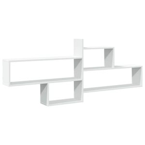 vidaXL feh&eacute;r szerelt fa fali polc 167,5 x 18 x 68 cm