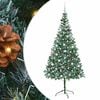 vidaXL Mű kar&aacute;csonyfa 300 LED-del &aacute;llv&aacute;nnyal Z&ouml;ld 210 cm PVC &eacute;s Ac&eacute;l