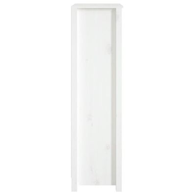 vidaXL fehér tömör fenyőfa könyvszekrény 50x35x125,5 cm