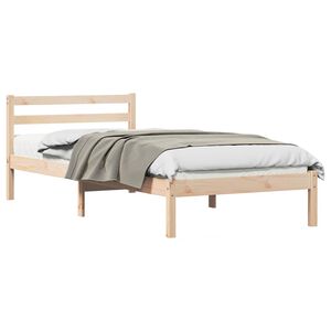 vidaXL &Aacute;gykeret fejt&aacute;ml&aacute;val Barna 215,5 x 85,5 x 69,5 cm T&ouml;m&ouml;r fenyőfa