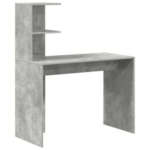 vidaXL Asztal Beton Sz&uuml;rke 102 x 50 x 124 cm Szerelt Fa