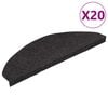 vidaXL 20 db fekete &ouml;ntapad&oacute; l&eacute;pcsőszőnyeg 65 x 22,5 x 3,5 cm