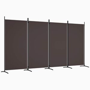 vidaXL 4 paneles barna sz&ouml;vet t&eacute;relv&aacute;laszt&oacute; 346x180 cm