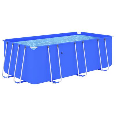 vidaXL kék acélvázas úszómedence 400 x 207 x 122 cm