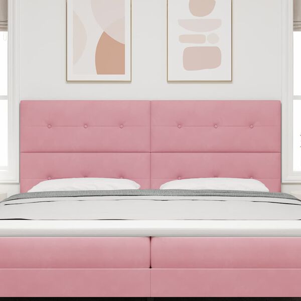 vidaXL LED &aacute;gyt&aacute;mla LED -es l&aacute;mp&aacute;kkal R&oacute;zsasz&iacute;n 200 cm Poli&eacute;szter