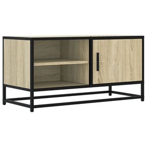 vidaXL sonoma t&ouml;lgysz&iacute;nű szerelt fa &eacute;s f&eacute;m TV-szekr&eacute;ny 80x34,5x40 cm