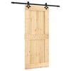 vidaXL Cs&uacute;sz&oacute; ajt&oacute; Term&eacute;szetes &eacute;s Fekete 90 x 210 cm Szil&aacute;rd Fenyőfa
