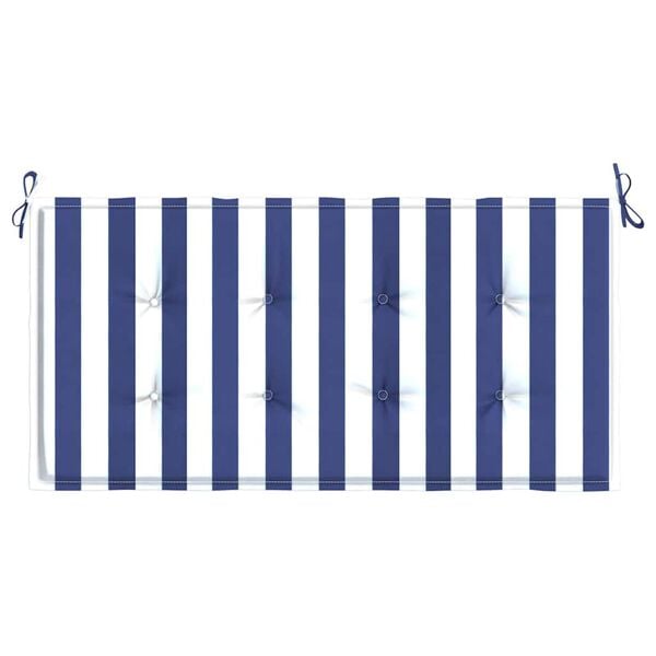 vidaXL k&eacute;k/feh&eacute;r cs&iacute;kos oxford-sz&ouml;vet kerti padp&aacute;rna 120x50x4 cm