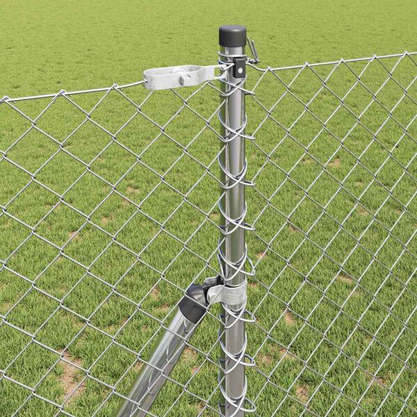 vidaXL Ker&iacute;t&eacute;soszlop Ez&uuml;st 10 x 1,4 m (40 x 40 mm h&aacute;l&oacute;) Ac&eacute;l