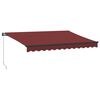 vidaXL burgundi v&ouml;r&ouml;s k&eacute;zzel kih&uacute;zhat&oacute; LED-es napellenző 350 x 250 cm