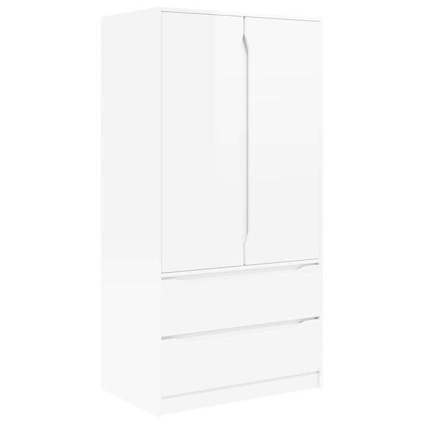 vidaXL Cabinet fi&oacute;kkal Magasf&eacute;nyű Feh&eacute;r 79,5 x 49 x 156 cm M&eacute;rn&ouml;ki fa