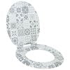 vidaXL L&aacute;gy z&aacute;r&oacute;d&aacute;s&uacute; WC &uuml;lőke K&eacute;k &eacute;s feh&eacute;r porcel&aacute;n 44 x 38 cm MDF lap