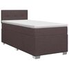 vidaXL Boxspring &aacute;gy matraccal S&ouml;t&eacute;t Barna 100 x 200 cm Sz&ouml;vet