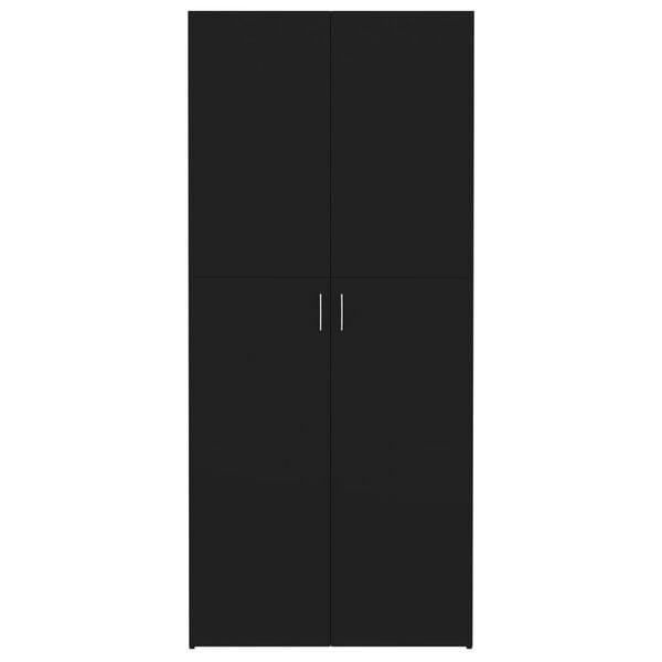 vidaXL fekete szerelt fa cipőszekr&eacute;ny 80 x 35,5 x 180 cm