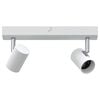 vidaXL Mennyezeti spotl&aacute;mpa f&eacute;nysz&oacute;r&oacute;kkal Feh&eacute;r 26 x 6,5 x 11,5 cm F&eacute;m
