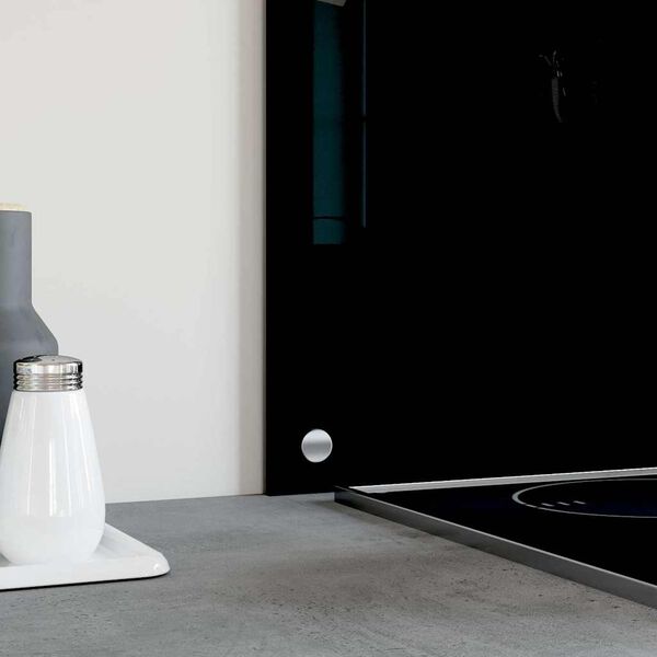 vidaXL fekete edzett &uuml;veg konyhai falburkol&oacute; 100 x 50 cm