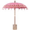 vidaXL Balin&eacute;z napernyő alappal R&oacute;zsasz&iacute;n &Oslash; 210-220 cm
