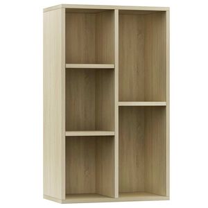 vidaXL sonoma t&ouml;lgy-sz&iacute;nű szerelt fa k&ouml;nyv-/t&aacute;lal&oacute;szekr&eacute;ny 50x25x80 cm