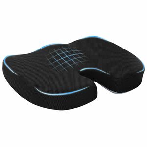 vidaXL &Uuml;lőp&aacute;rna Egysz&iacute;nű Fekete 47 x 36,5 x 8 cm Mem&oacute;riahab