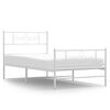vidaXL feh&eacute;r f&eacute;m &aacute;gykeret fej- &eacute;s l&aacute;bt&aacute;ml&aacute;val 100x200 cm