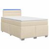 vidaXL Boxspring &aacute;gy matraccal &eacute;s LED-del Kr&eacute;msz&iacute;nű 120 x 200 cm