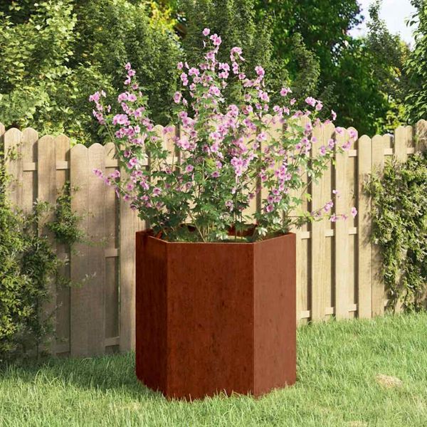 vidaXL rozsda sz&iacute;nű corten ac&eacute;l n&ouml;v&eacute;nytart&oacute; 40 x 40 x 45 cm