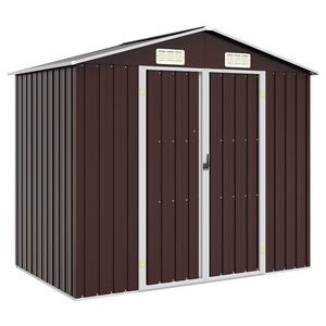 vidaXL barna horganyzott ac&eacute;l kerti f&eacute;szer 205 x 129 x 183 cm