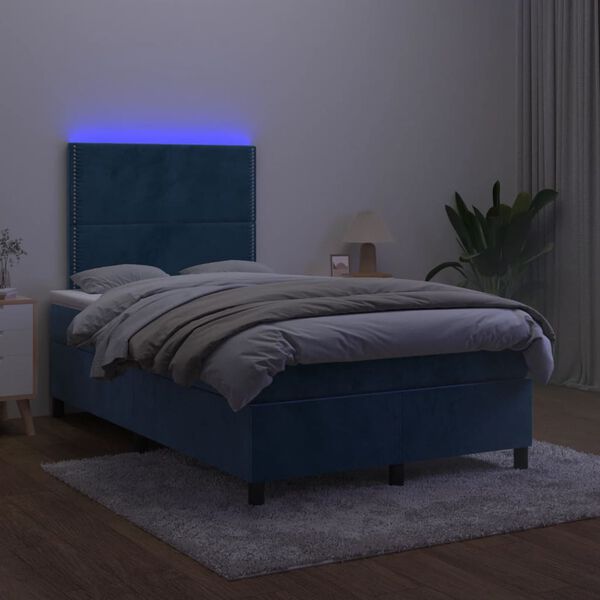 vidaXL s&ouml;t&eacute;tk&eacute;k b&aacute;rsony rug&oacute;s &eacute;s LED-es &aacute;gy matraccal 120x190 cm