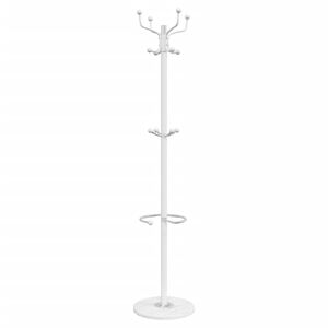 vidaXL feh&eacute;r porsz&oacute;rt vas fogas esernyőtart&oacute;val 180 cm